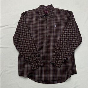 Nordstrom Men's Dark Brown Checkered Shirt